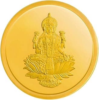24K (999) Purity Goddess Lakshmi Gold Coin 10 Gms