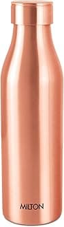 MILTON Copper Charge 1000 Bottle, 850ml, 100% Pure Copper, BPA Free Water Bottle, Leak Proof, Office Bottle, Boosts Immunity, Supports Digestive & Liver Health, Ayurveda Inspired
