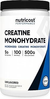 Creatine Monohydrate Micronized Powder 500G, 5000mg Per Serv (5g) - 100 Servings for Endurance, Muscle Growth, Athletic Performance and Recovery
