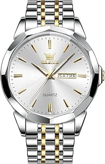 OLEVS Watch for Men Minimalism Business Dress Analog Quartz Stainless Steel Waterproof Luminous Classic Date Easy Read Luxury Casual Men Wrist Watch