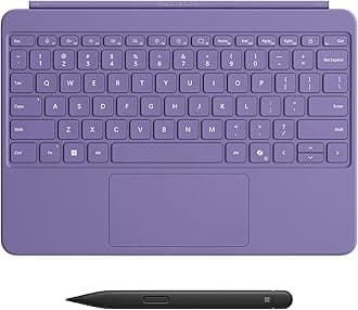 Microsoft Surface Pro Keyboard and Slim Pen 2 Bundle for Surface Pro 12" Device, Alcantara Material, Violet