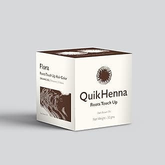 Quikhenna Flora Roots Touch Up Hair Color 3N Dark Brown - 32g | Instant Root Concealer, Gray Coverage, Permanent Hair Dye, Touch-Up Kit for Dark Brown Hair