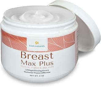 Kimi Naturals Breast Max Plus - Breast Enhancement Cream - Firming and Lifting Cream for Saggy Breast and Fast Growth - Breast Enlargement - 4 OZ