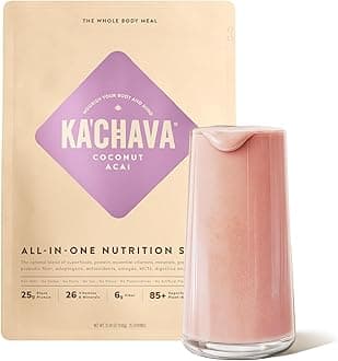 Ka’Chava Whole Body Meal Shake Coconut Acai 2 lb – Vegan Protein Powder with 85+ Superfoods & Greens – Plant-Based Meal Replacement – Probiotics & Digestive Enzymes – Gluten & Dairy Free (15 Servings)