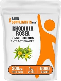 BULKSUPPLEMENTS.COM Rhodiola Extract Powder - 3% Salidrosides, Rhodiola Crenualata Extract, Rhodiola Root Extract - Rhodiola Powder, 200mg per Serving - 5000 Servings, 1kg (2.2 lbs)