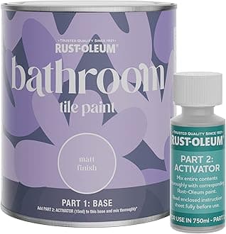 Rust-Oleum Beige Water-Resistant Bathroom Tile Paint in Matt Finish - Quarry Lime 750ml
