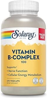 Vitamin B Complex 100mg - Cellular Energy, Nerve and Heart Health Support - Supplies All 8 B Complex Vitamins - Vitamin B12, B1, B2, B3, B6, Niacin, Folic Acid and Biotin - Vegan, 275 Servings