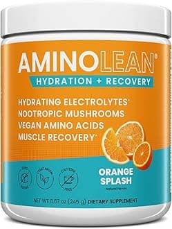 AminoLean Hydration + Amino Acids Recovery System – BCAA + Electrolytes Powder for Post Workout & Morning Recovery, Vegan, Sugar Free, 30 Serv