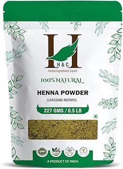 Natural Henna Powder (227 Gm) for Hair Color | Provides Healthy & Shiny Hair | No Added Color, Filler or Preservatives | Lawsonia inermis/Marudhani Podi/Hina/Mehandi
