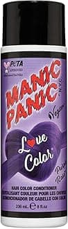 MANIC PANIC Medium Deep Violet Color Depositing Conditioner - Love Color Hair Conditioner Keeps Hair Vibrant, Nourished & Refreshed - Formulated with Shea Butter & Quinoa - Purple Rose (8oz)