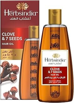 Clove & 7 Herbal Seeds Hair Oil With Nourish Tube | For Thicker & Shinier Hair| Silicone & Paraben Free | All Hair Types| 280ml