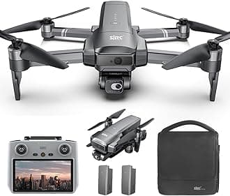 X-Verse SJRC F22 S2+ XR Drones with Camera for Adults 4K, RC Screen, 6KM RC Distance, 2 Axis Gimbal +EIS+Repeater, Professional Drone with Obstacle Avoidance, 2 Batteries for 80min Max Flight Time