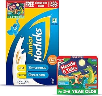 Junior Horlicks Nutrition Drink 1Kg, Vanilla, Nutrition For Toddlers & Young Kids (2-6 Years) For Supporting Growth, Powder