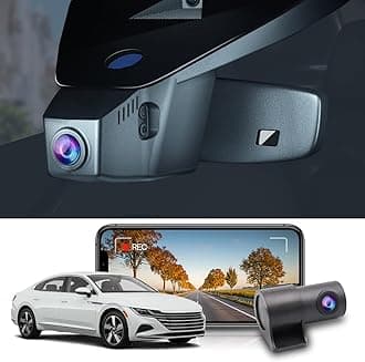 Fitcamx Front 2K+Rear 1080P Dash Cam Adapts for Volkswagen Arteon 2019-2024 S SE SEL Premium R-line 4motion, OEM Look, Dual HD Video, Loop Recording, WiFi & APP, Parking Mode, Easy to Use, 64GB Card