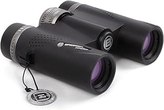 BRESSER 8x25 Binoculars for Adults High Powered with HD Optical System, FMC Green Film BAK4 Prism, Non-Slip Grip, Waterproof, Fogproof, Shockproof for for Hunting Bird Watching Travel Football Games