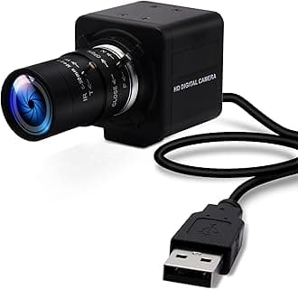 IFWATER USB Camera 8MP 10X Optical Zoom Webcam 5-50mm Varifocal Lens, USB Web...