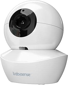 Add On Camera for Babysense Video Baby Monitor HD S2, Remote Pan Tilt Zoom, Two-Way Talk-Back Audio, Long Range, Night Vision, Night Light, Lullabies, Temperature Monitoring