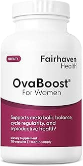 Fairhaven Health Ovaboost Fertility Supplements for Women | Conception for Her Support Ovulation & Egg Quality with Myo-Inositol & Folate | Prenatal Vitamin Natural Fertility Support | 120 Capsules