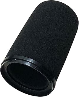 RhymKawa SM7b Foam Cover for Shuer SM7B, MV7 POP Filter RK345 Replacement, Windscreen with Colored Retaining O-Ring Identified Seat (Black)