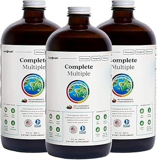 Complete Multiple Adult Liquid Multivitamin - Essential Vitamins, Minerals & Nutrients, Immune Support, Gut Health, Energy, Detox - Made in USA, Vegan, Non-GMO, Sugar-Free (3 Pack)