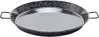 20-Inch Enameled Steel Paella Pan, 50cm, Large, Black