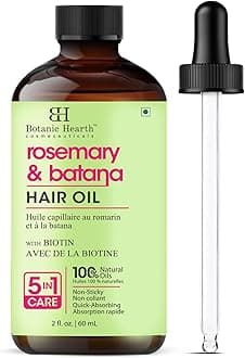 Botanic Hearth 100% Pure Rosemary Batana Oil For Hair Growth & Hair Treatment Oils 2 Fl Oz | Infused with coconut Oil | Hair Oil Repairs Dry Damaged Hair, Strengthening, Healthier | All Hair Types
