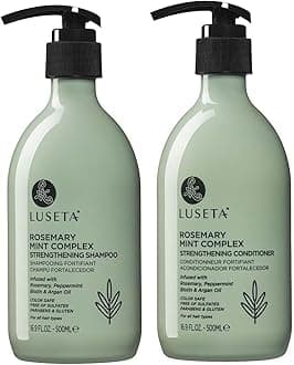 Luseta Rosemary Mint Strengthening Shampoo and Conditioner Provide Nourishment & Smoothness for Thin Hair,Reduce Frizz and Add Shine for All Hair Types 16.9oz×2