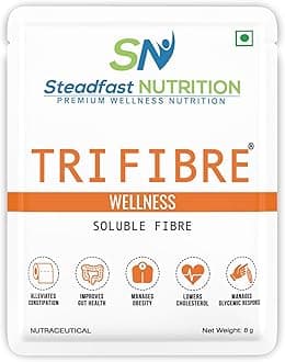 Tri Fibre Clear Soluble Fiber Supplement for Healthy Gut & constipation Relief Gluten Free (Unflavoured 30 Sachets, 240g)