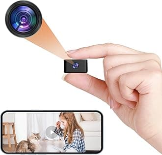 Mini Spy Camera - WiFi Hidden Camera - 1080P Home Security Cam - Nanny Cam - Portable Tiny Camera, Real-time Videotaping and Motion Detection, for Pet/Interior/Household Surveillance