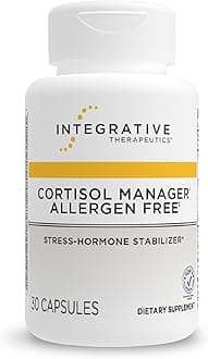 Cortisol Manager Allergen Free - Adrenal Health Support Supplement for Healthy Stress Response* - Vegan, Non-Dairy & Gluten-Free - 30 Capsules (15 Servings)