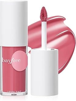 bayfree Hydrating Tinted Lip Oil, Korean Lip Gloss with High Shine & Pigmented Color, Lightweight Non-Sticky Formula for Dry Lips, Vitamin E Enriched for All-Day Moisturizing, Vegan & Cruelty-Free