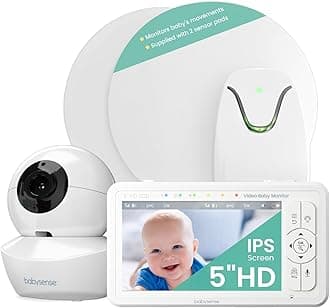 Babysense HD Video Baby Monitor with Night Light Camera & Baby Movement Monitor, Tracks Movements & Motion Irregularity, Non-Contact, Home Use, 2-in-1