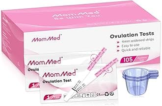 Ovulation Test Strips, 105 LH Ovulation Predictor Kit with 105 Collection Cups, Accurately Track Ovulation Test, High Sensitivity Result for Women Home Testing