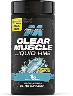 MuscleTech | Clear Muscle | HMB Supplements 1000mg | HMB Acid-Based Muscle Supplement | Highest Grade HMB for Lean Muscle & Recovery | Helps Decrease Muscle Breakdown | 42 Softgels