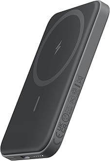 Anker Power Bank, 621 Magnetic Battery (MagGo), 5000mAh Magnetic Wireless Portable Charger with USB-C Cable, Only Compatible with iPhone 16/16 Plus/16 Pro/16 Pro Max, iPhone 15/14/13/12 Series