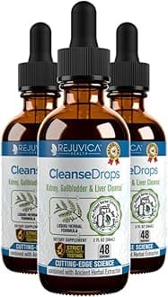 Cleanse Drops - Advanced Kidney & Gallbladder Cleanse Support Supplement - Liquid Delivery for Better Absorption - Chanca Piedra Used in Amazonian Rainforest