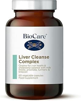 BioCare Liver Cleanse Complex - Choline, Milk Thistle, Artichoke & Turmeric - Digestion & Detoxification, Liver Health, Homocysteine and Lipid Metabolism - 60 Capsules