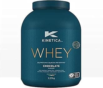 Kinetica Whey Protein Powder, Chocolate, 2.27Kg, 22G Protein Per Serving, 76 Servings. Whey Protein From Irish Grass-Fed Cows, Excellent Mixability And Taste