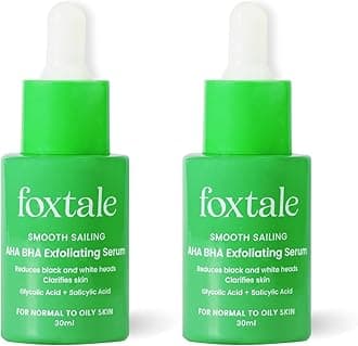 Foxtale - (Pack of 2) 2% Salicylic Acid Serum for Acne, Blackheads, Open Pores, Dark Spots | 2% Glycolic Acid | Niacinamide | Reduces Excess Oil, Bumpy Texture | Exfoliating for Oily, Acne-Prone Skin | Men & Women - 30 ml