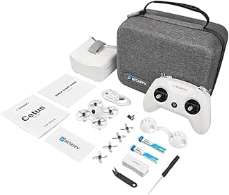 BETAFPV Cetus FPV RTF Drone Kit for Brushed Racing Drone, with LiteRadio 2 SE Transmitter VR02 FPV Goggles, Fly FPV Drone Kit for Beginners to Fly Faster Further