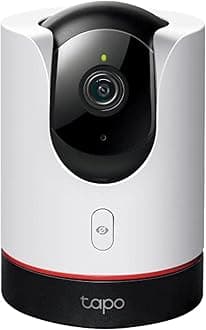 TP-Link Pan/Tilt Smart Security Camera, Indoor CCTV, Smart AI Detection and Notification, Starlight Sensor,2K QHD, Night Vision Works with Alexa&Google Home, No Hub Required,SD Storage(C225)