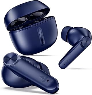 Airdopes Max in Ear TWS Earbuds with 100 HRS Playtime, Quad Mics with ENx Tech, Beast Mode(50ms Low Latency), ASAP Charge, Bluetooth v5.3 and IWP(Bold Blue)