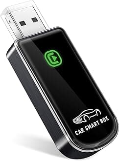 Amzfeel Wireless CarPlay Adapter for Apple iPhone iOS 10+ & Cars from 2015+, Mini Edition, Convert Factory Wired to Wireless CarPlay Dongle Plug & Play GPS Digital Media Receiver (Brushed Cobalt Blue)