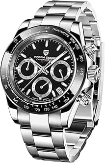 Pagani Design Herrenuhr Multifunktions-Sportuhr Quarz-Chronograph Japan VK63 Uhrwerk Edelstahlarmband Automatik Datum