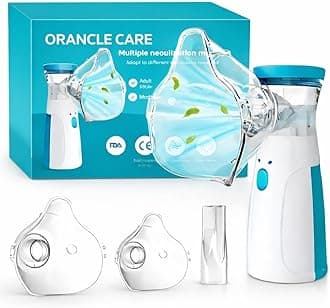 Portable Mesh Nebulizer, Effective for Cough, Asthma Silent and Compact Nebulizer Machine for Adult and Kids, Wireless Vaporizer Machine With Respiratory Mask