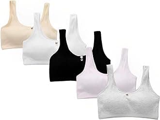 Bras for Girls Training Cotton Bras Wireless Light Padded Sports Bra 8-16 Years Girl's