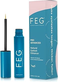 FEG Pro Advanced Natural Eyelash Enhancer Serum for Rapid Lash Growth | Extra Strength Lash Serum for Growing Thick, Full, and Long Eyelashes | 3ml | Stimulates Natural Growth