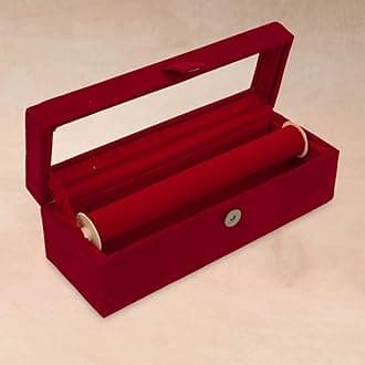 Kuber Industries Wooden Bangle Box For Woman|1 Rod Bangle Storage Box Organizer|Transaprent Lid & Handle|MAROON