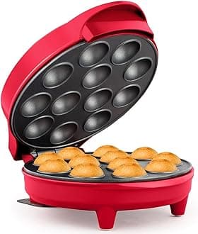 Red Cake Pop Maker - Makes 12 Cake Pops Non-Stick Coating Perfect for Birthday and Holiday Parties