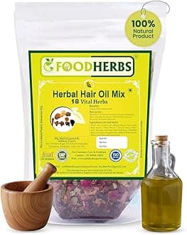 Herbal Hair Oil Mix (18 Vital Herbs) For long, thick, and lustrous hair